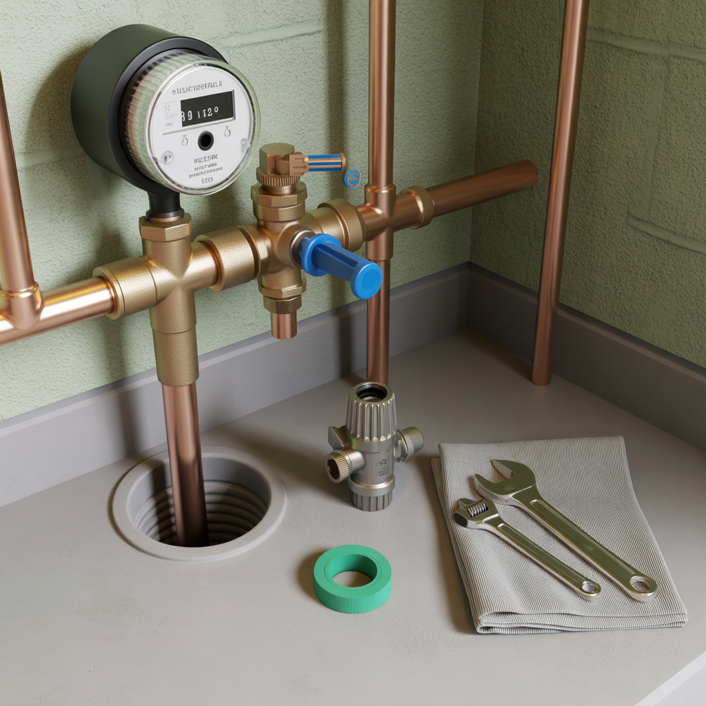 byte av huvudkran for vatten guide ansvar och kostnad