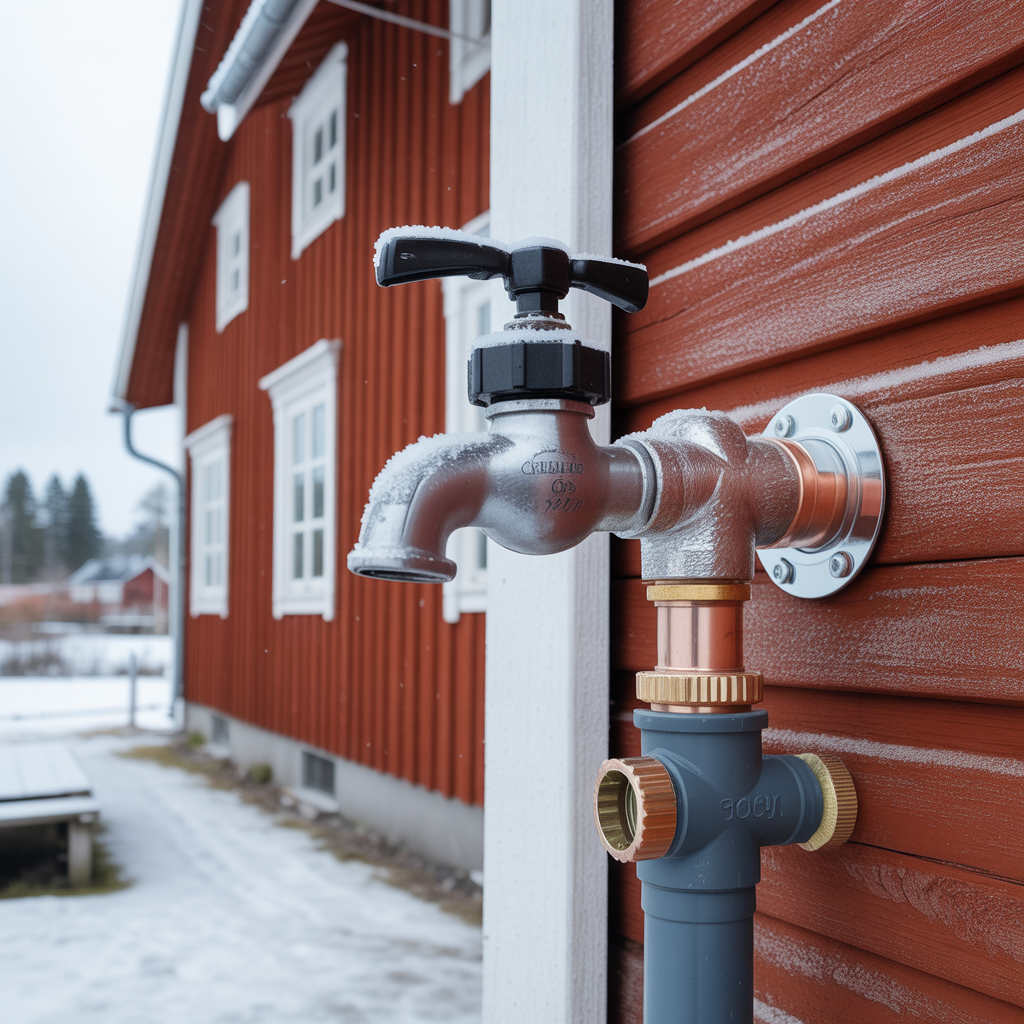 installera vattenutkastare regler frostskydd och kostnad