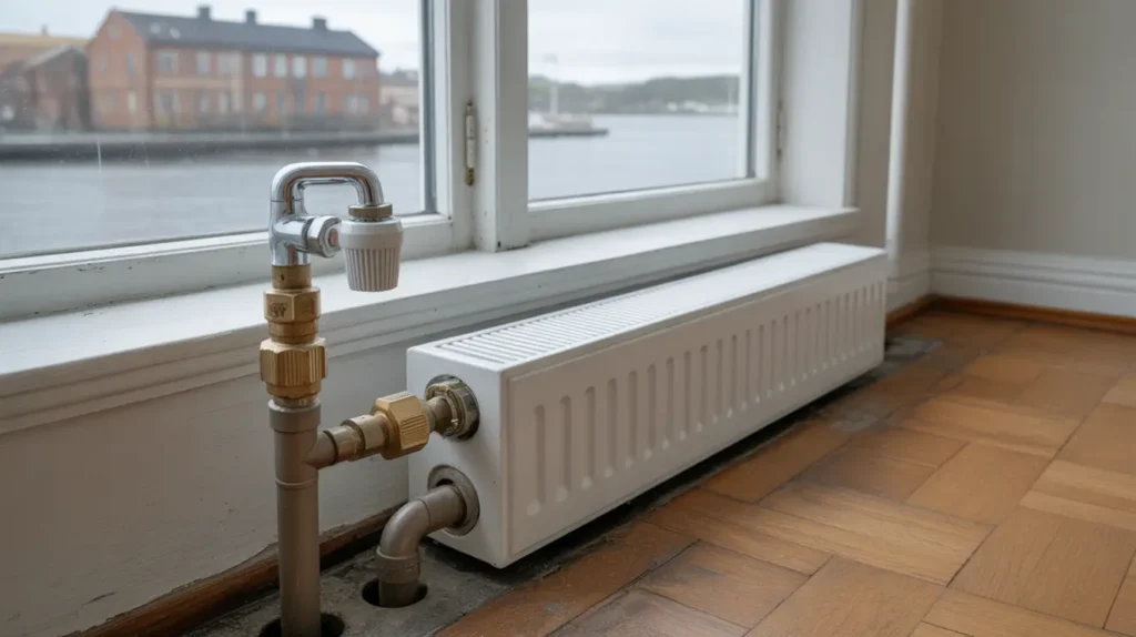 utbyte av radiatorventiler och montering av termostater i kvarnholmen nacka
