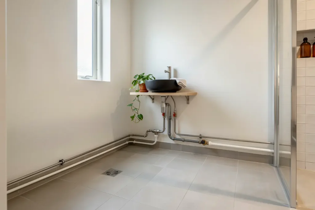 renovering av badrumsr r och golvbrunn i sickla nacka