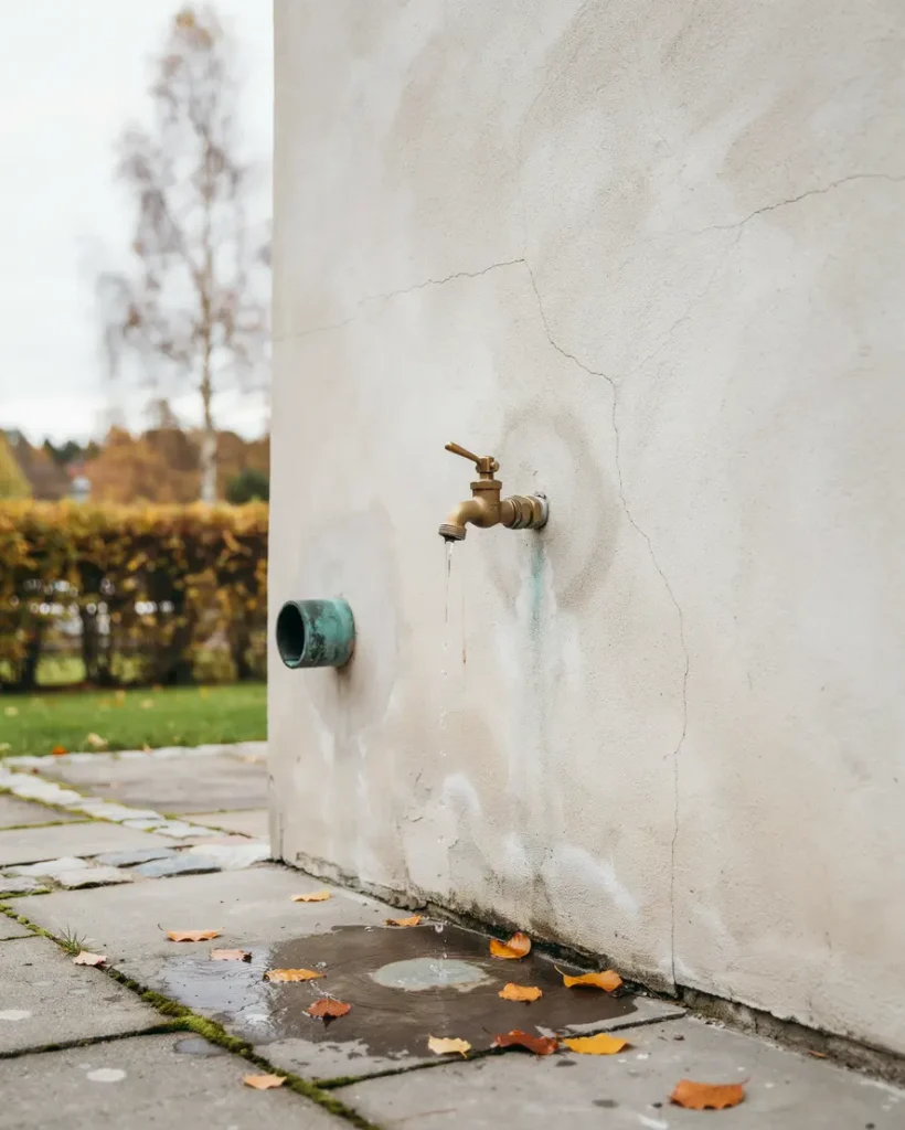 frostfri vattenutkastare som droppar s fels ker du problemet innan frosten orsakar skador